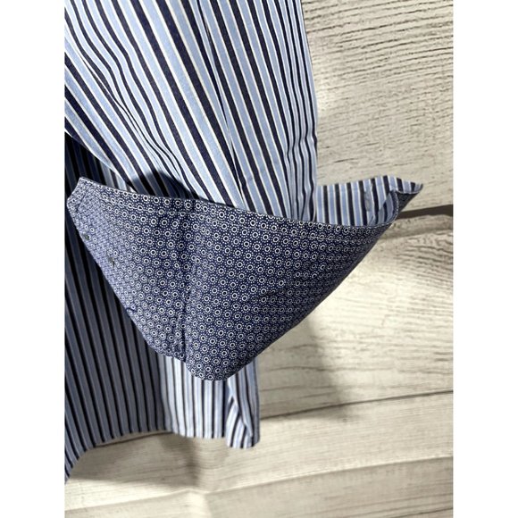 Twenty Eight Degrees - Men's Blue Stripe Button Up Casual Shirt - Size 2XL - Picture 4 of 5